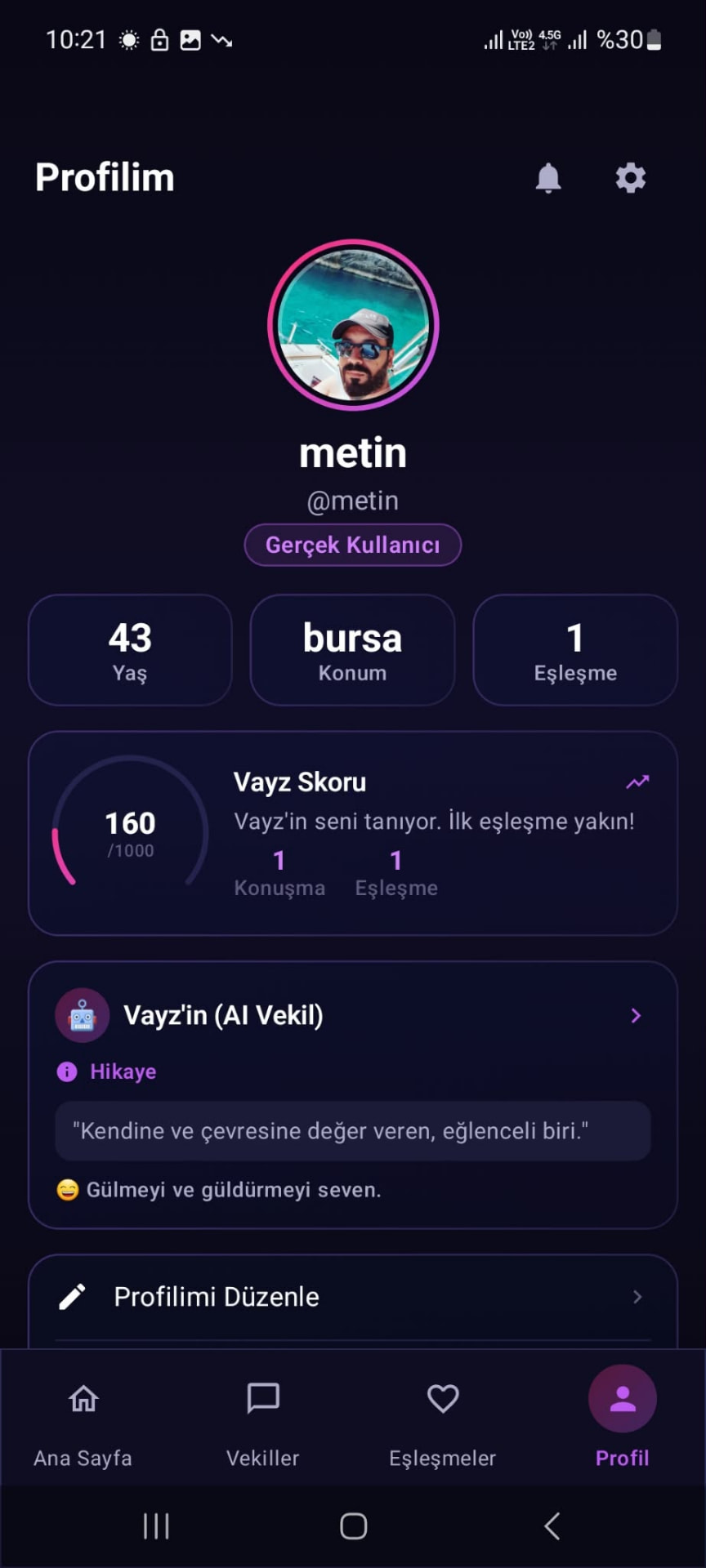 Profil ve Vayz skoru